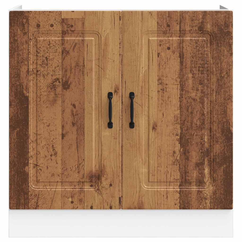 Spoelbakonderkast Kalmar 80x46x81,5 cm bewerkt hout oud hout - AllerleiShop