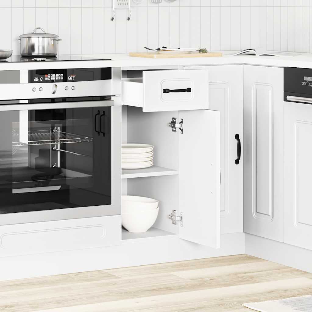 Keuken onderkast Kalmar bewerkt hout wit - AllerleiShop