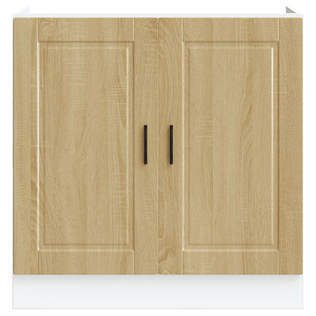 Spoelbakonderkast Porto 80x46x81,5 cm bewerkt hout sonoma eiken - AllerleiShop