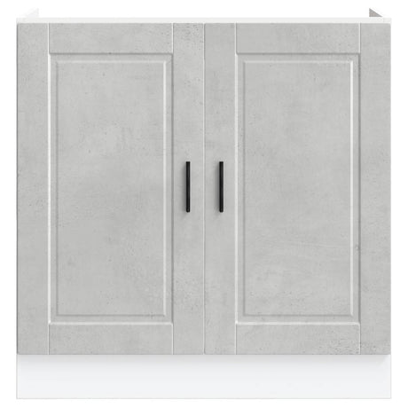 Spoelbakonderkast Porto 80x46x81,5 cm bewerkt hout betongrijs - AllerleiShop