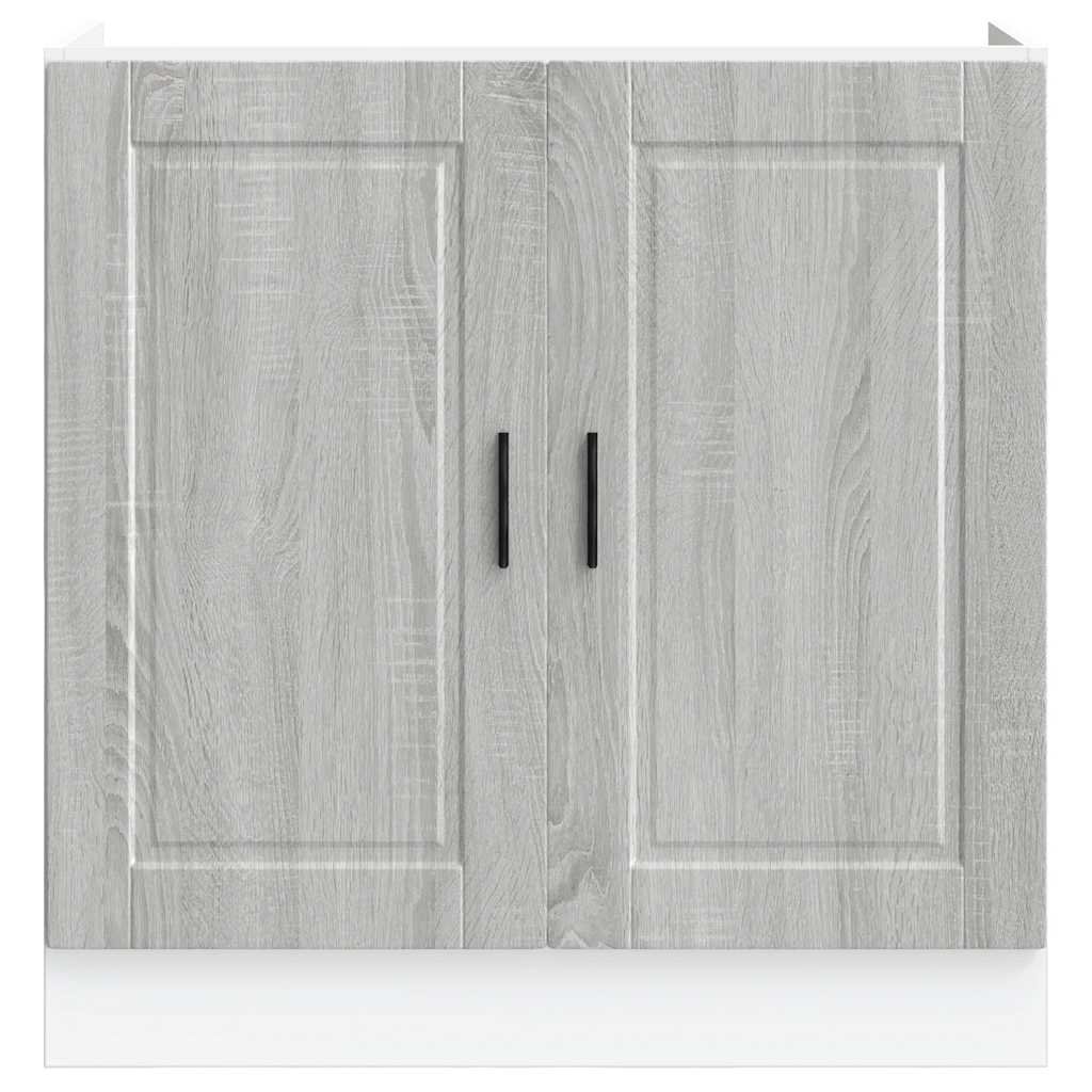 Spoelbakonderkast Porto 80x46x81,5 cm bewerkt hout grijs sonoma - AllerleiShop