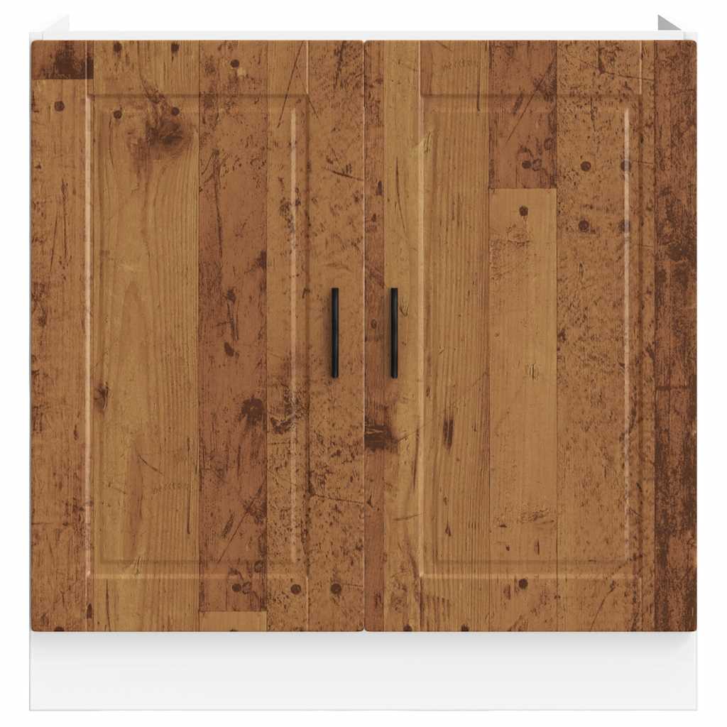 Spoelbakonderkast Porto 80x46x81,5 cm bewerkt hout oud hout - AllerleiShop