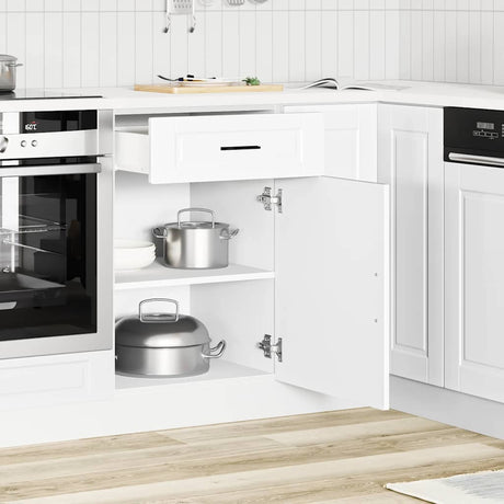 Keuken onderkast "Porto" bewerkt hout wit - AllerleiShop