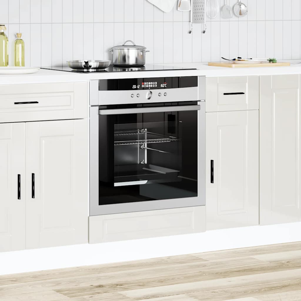 Ovenkast "Porto" bewerkt hout hoogglans wit - AllerleiShop