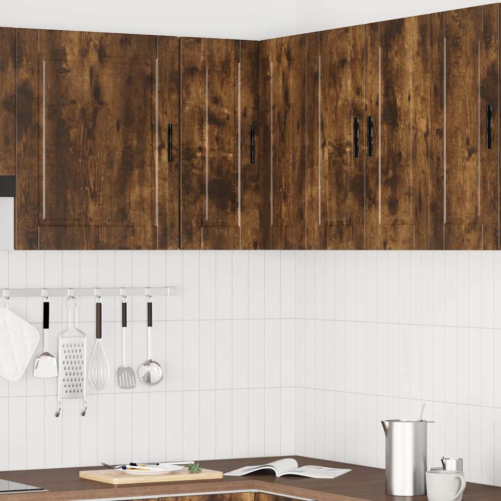 Keuken hoekkast "Porto" bewerkt hout gerookt eikenkleurig - AllerleiShop