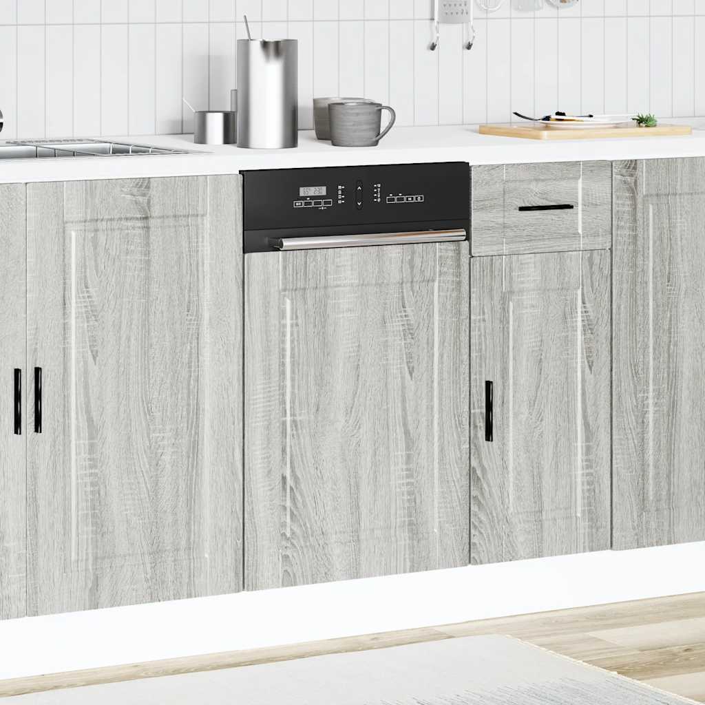 Vaatwaspaneel Porto 45x1,5x67cm bewerkt hout grijs sonoma eiken - AllerleiShop