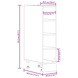 Onderkast 20x44,5x81,5 cm bewerkt hout wit - AllerleiShop