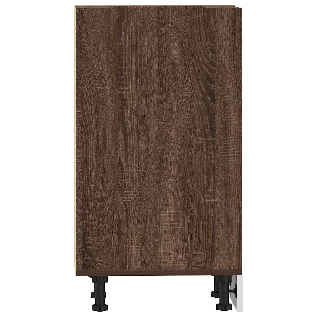 Onderkast 20x44,5x81,5 cm bewerkt hout bruin eikenkleur - AllerleiShop