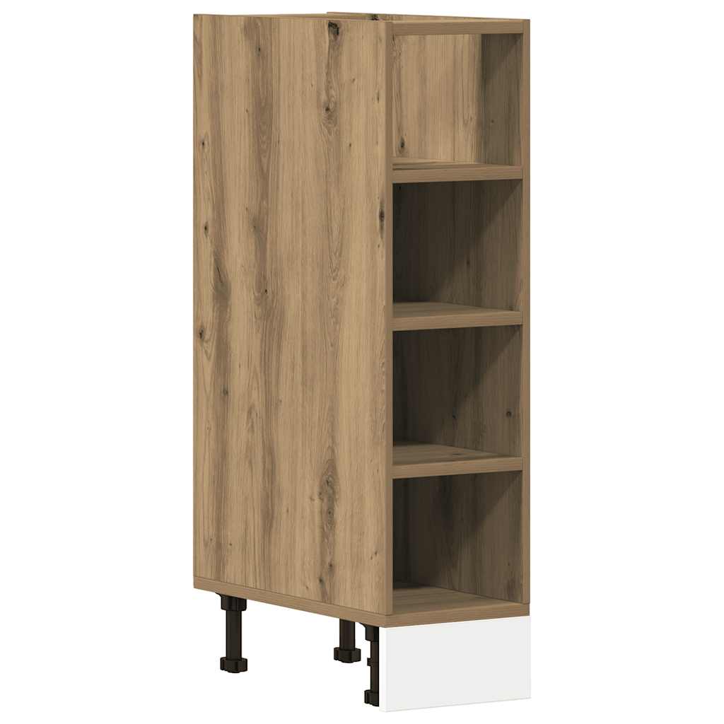 Onderkast 20x44,5x81,5 cm bewerkt hout artisanaal eikenkleur - AllerleiShop