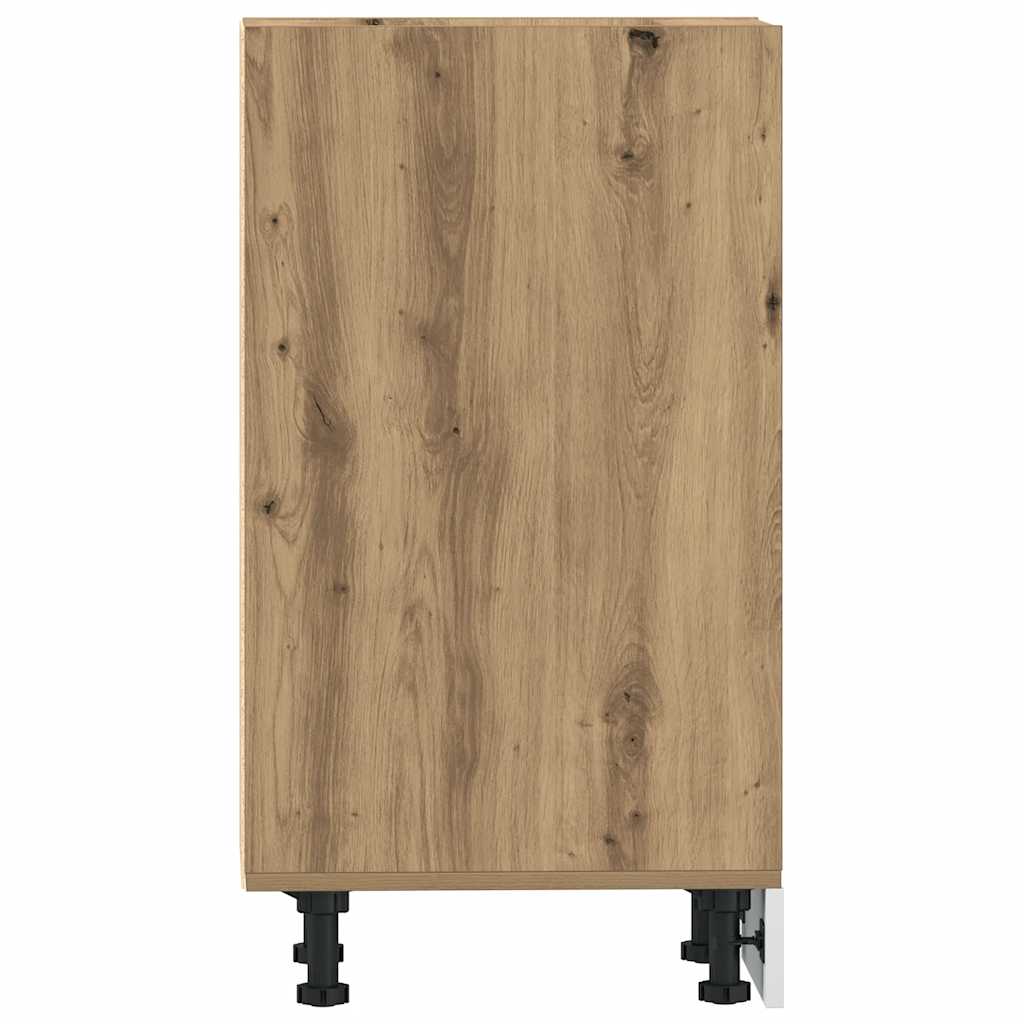 Onderkast 20x44,5x81,5 cm bewerkt hout artisanaal eikenkleur - AllerleiShop