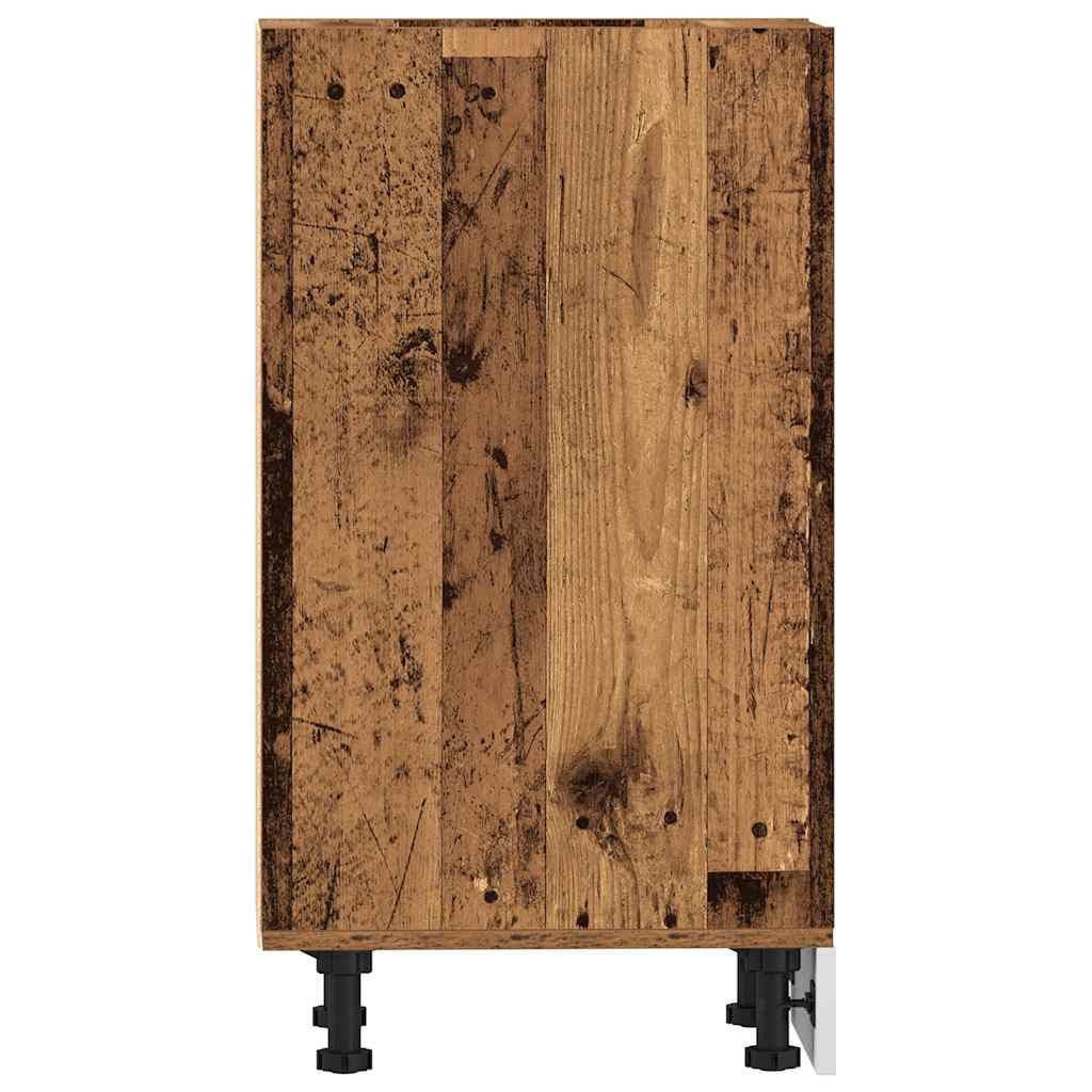 Onderkast 30x44,5x81,5 cm bewerkt hout oud houtkleurig - AllerleiShop