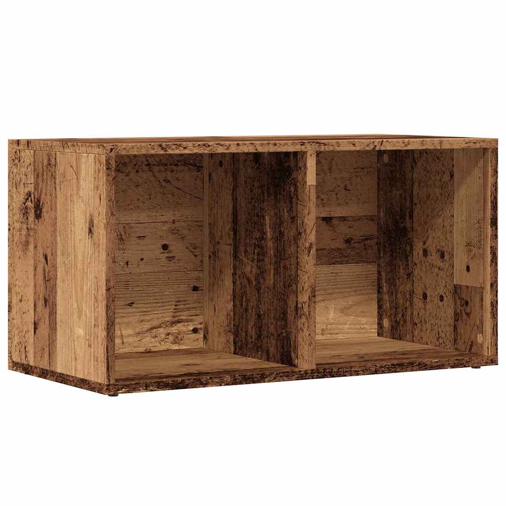 LP Opbergbox 69,5x34x36 cm bewerkt hout oud houtkleurig - AllerleiShop