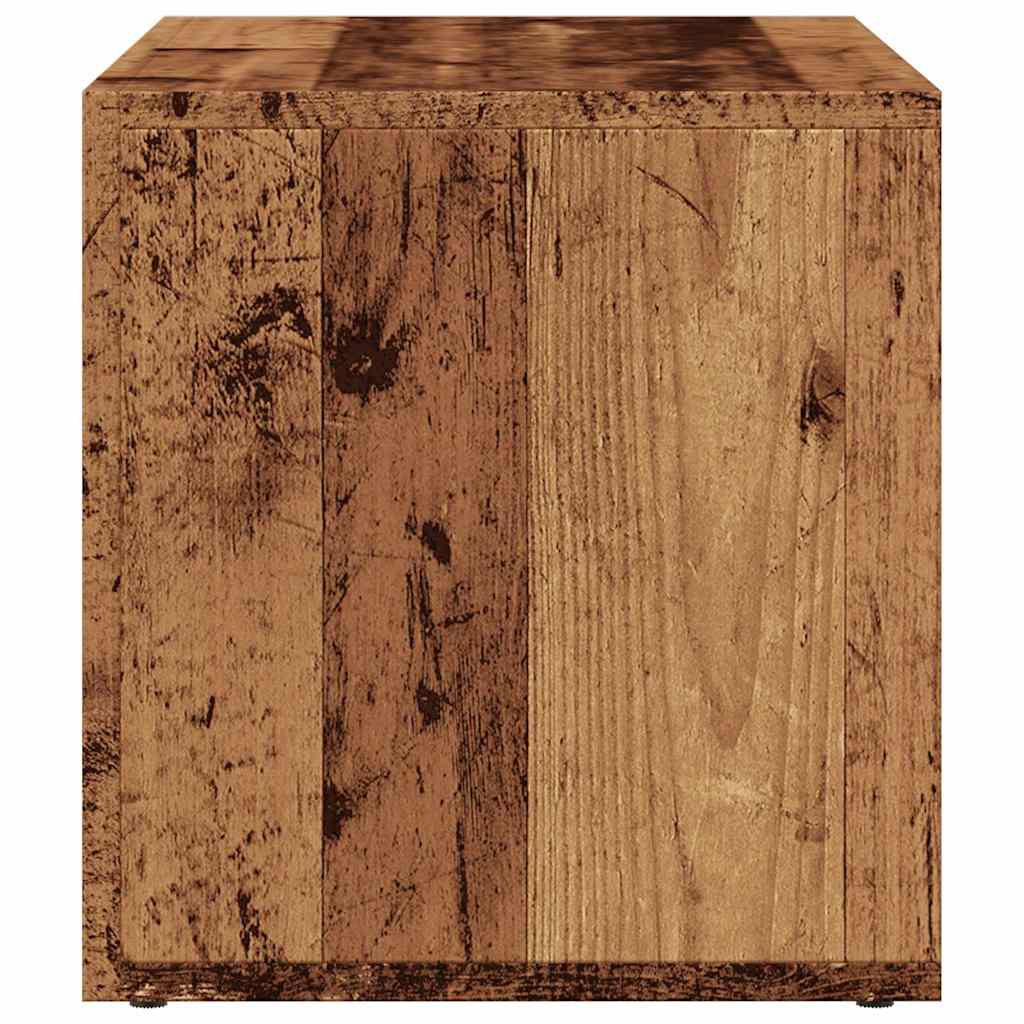 LP Opbergbox 69,5x34x36 cm bewerkt hout oud houtkleurig - AllerleiShop