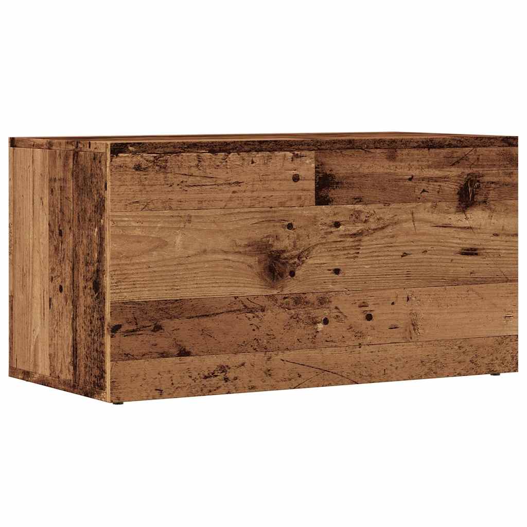 LP Opbergbox 69,5x34x36 cm bewerkt hout oud houtkleurig - AllerleiShop