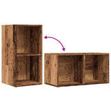 LP Opbergbox 69,5x34x36 cm bewerkt hout oud houtkleurig - AllerleiShop