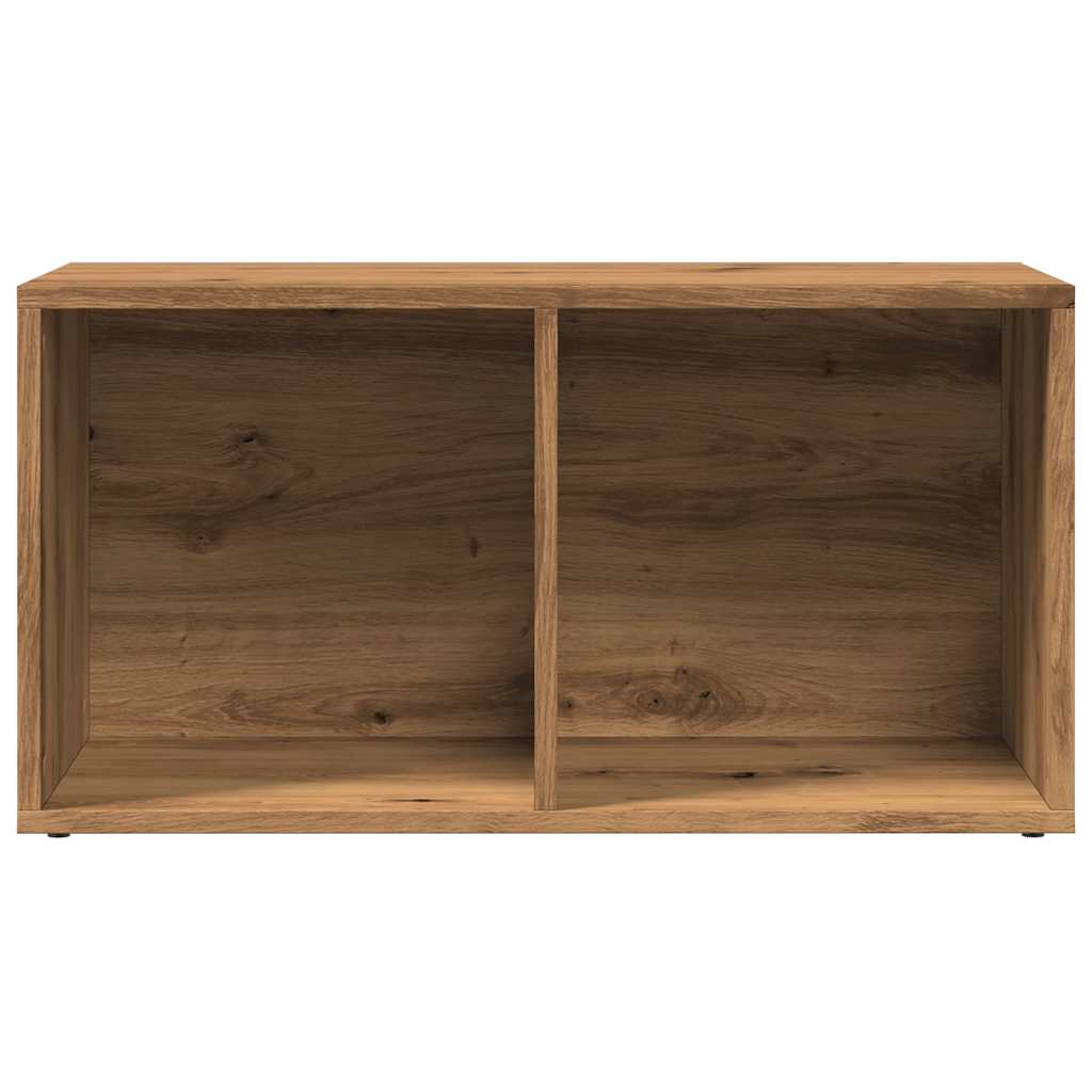 LP Opbergbox 69,5x34x36 cm bewerkt hout artisanaal eikenkleurig - AllerleiShop