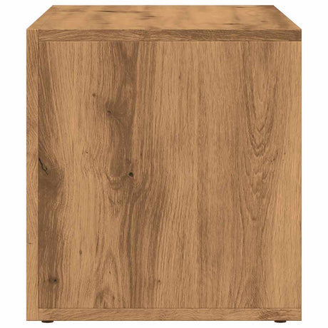 LP Opbergbox 69,5x34x36 cm bewerkt hout artisanaal eikenkleurig - AllerleiShop