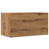 LP Opbergbox 69,5x34x36 cm bewerkt hout artisanaal eikenkleurig - AllerleiShop