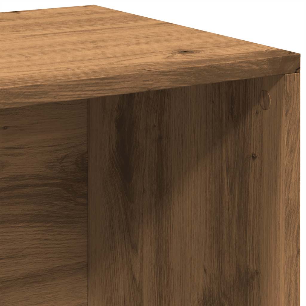 LP Opbergbox 69,5x34x36 cm bewerkt hout artisanaal eikenkleurig - AllerleiShop