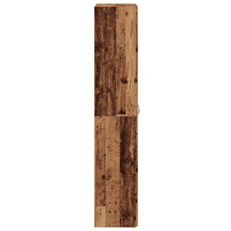 Schoenenkast 80x35,5x180 cm bewerkt hout oud houtkleurig - AllerleiShop