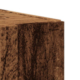 Schoenenkast 80x35,5x180 cm bewerkt hout oud houtkleurig - AllerleiShop