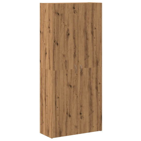 Schoenenkast 80x35,5x180 cm bewerkt hout artisanaal eikenkleur - AllerleiShop