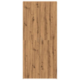 Schoenenkast 80x35,5x180 cm bewerkt hout artisanaal eikenkleur - AllerleiShop