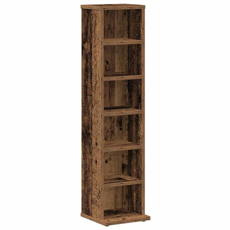 Cd-kast 21x20x88 cm bewerkt hout oud houtkleurig - AllerleiShop