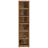 Cd-kast 21x20x88 cm bewerkt hout oud houtkleurig - AllerleiShop