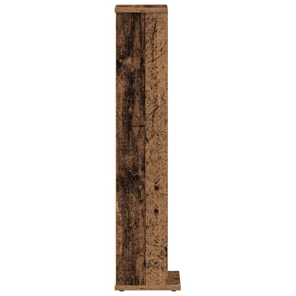 Cd-kast 21x20x88 cm bewerkt hout oud houtkleurig - AllerleiShop