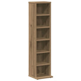 Cd-kast 21x20x88 cm bewerkt hout artisanaal eikenkleurig - AllerleiShop