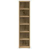 Cd-kast 21x20x88 cm bewerkt hout artisanaal eikenkleurig - AllerleiShop