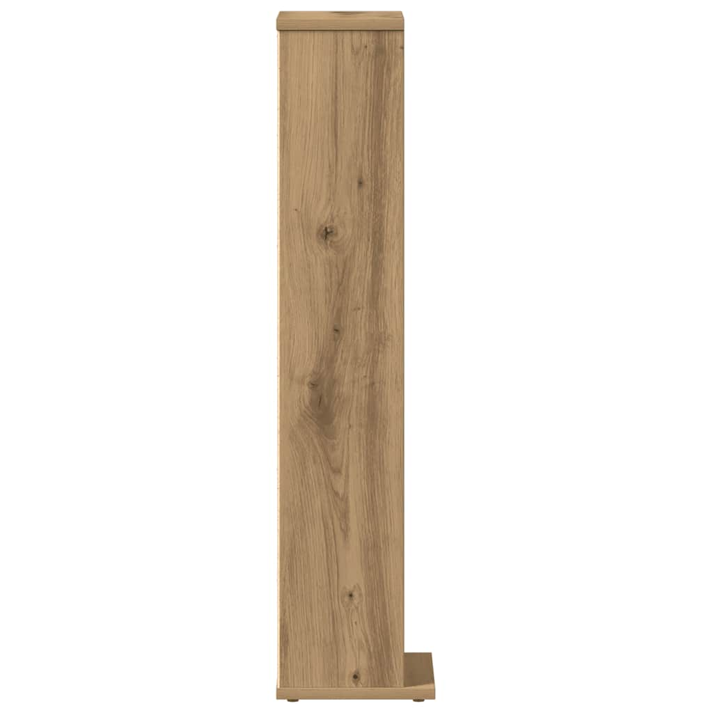 Cd-kast 21x20x88 cm bewerkt hout artisanaal eikenkleurig - AllerleiShop