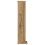 Cd-kast 21x20x88 cm bewerkt hout artisanaal eikenkleurig - AllerleiShop