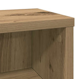 Cd-kast 21x20x88 cm bewerkt hout artisanaal eikenkleurig - AllerleiShop