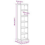 Cd-kast 21x20x88 cm bewerkt hout artisanaal eikenkleurig - AllerleiShop