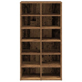 Schoenenrek 54x34x100,5 cm bewerkt hout oud houtkleurig - AllerleiShop