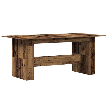 Eettafel 180x90x76 cm bewerkt hout oud houtkleurig - AllerleiShop