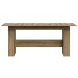 Eettafel 180x90x76 cm bewerkt hout artisanaal eikenkleur - AllerleiShop