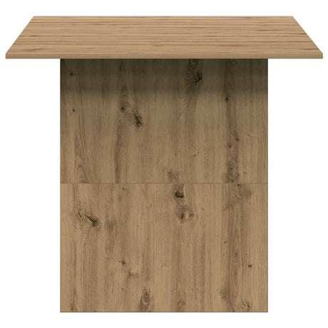 Eettafel 180x90x76 cm bewerkt hout artisanaal eikenkleur - AllerleiShop