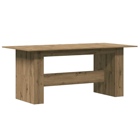 Eettafel 180x90x76 cm bewerkt hout artisanaal eikenkleur - AllerleiShop