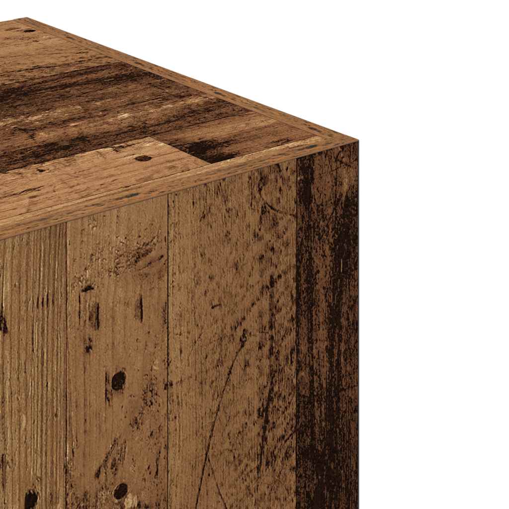 Kledingkast 90x52x200 cm bewerkt hout oud houtkleurig - AllerleiShop