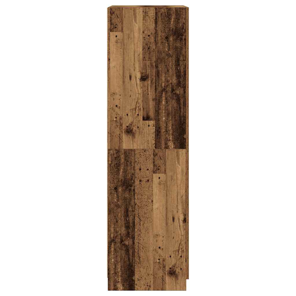 Kledingkast 80x52x180 cm bewerkt hout oud houtkleurig - AllerleiShop