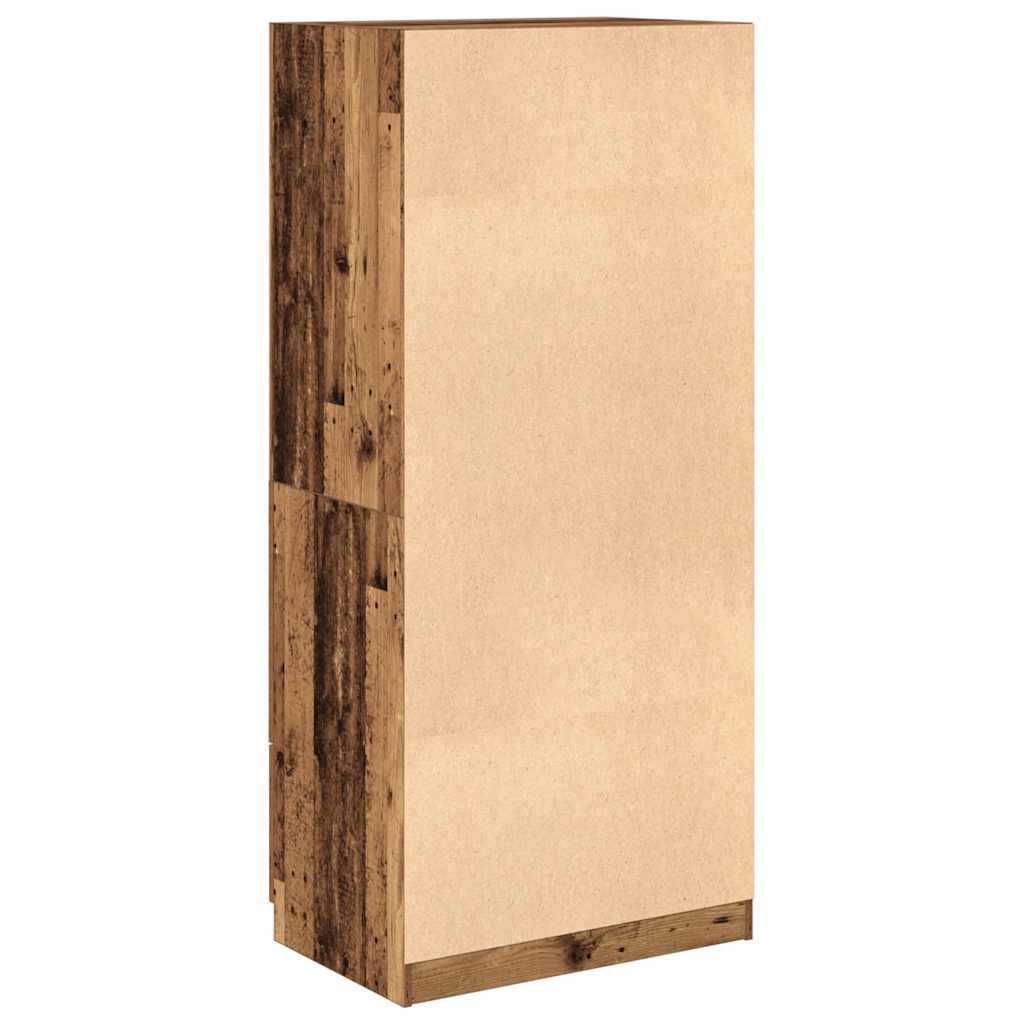 Kledingkast 80x52x180 cm bewerkt hout oud houtkleurig - AllerleiShop