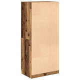 Kledingkast 80x52x180 cm bewerkt hout oud houtkleurig - AllerleiShop