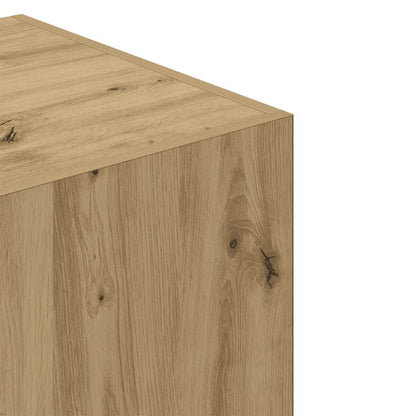 Kledingkast 80x52x180 cm bewerkt hout artisanaal eikenkleurig - AllerleiShop