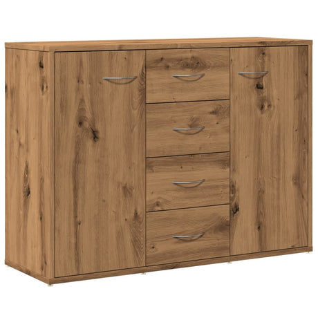 Dressoir 88x30x64 cm bewerkt hout artisanaal eikenkleur - AllerleiShop