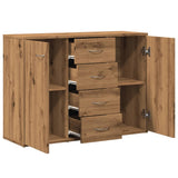 Dressoir 88x30x64 cm bewerkt hout artisanaal eikenkleur - AllerleiShop