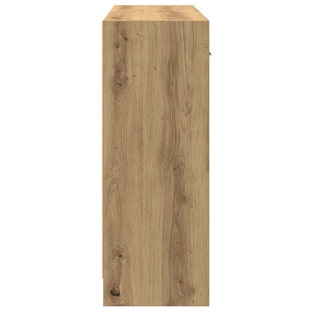 Dressoir 91x28x75 cm bewerkt hout artisanaal eikenkleur - AllerleiShop