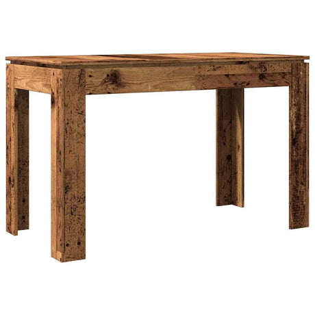 Eettafel 120x60x76 cm bewerkt hout oud houtkleurig - AllerleiShop